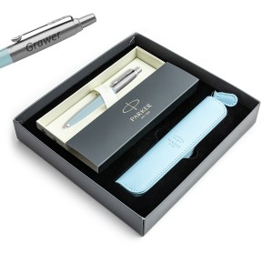 Parker Jotter Originals sinine pastapliiatsi kinkekomplekt graveeringuga / kott / kinkekomplekt