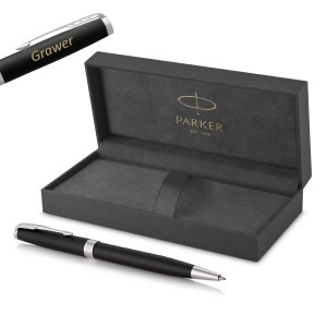 Parker Sonnet Matte Black CT pastapliiats graveeringuga