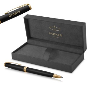 Parker Sonnet Matte Black GT pastapliiats graveeringuga Parker Sonnet Matte Black GT pastapliiats graveeringuga