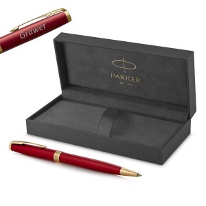 Parker Sonnet Red Lacquer GT pastapliiats graveeringuga