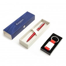 Waterman Allure Red Matte pastapliiats võtmehoidjaga ja graveeringuga