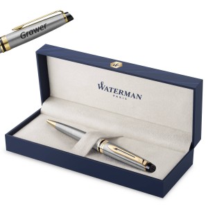 Waterman Expert Steel GT pastapliiats graveeringuga Waterman Expert Steel GT pastapliiats graveeringuga