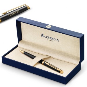 Waterman Hémisphère Laka Black GT Pastapliiats graveeringuga
