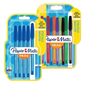 Paper Mate InkJoy pliiatsikomplekt 10 värvi ja sinine täitesulepea 5 tk