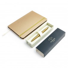 Parker Monochrome kuldne pliiats + märkmiku komplekt Parker Monochrome kuldne pliiats + märkmiku komplekt