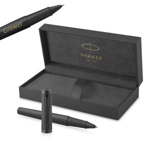 Parker Ingenuity mustad BT-seeria korgiga pastapliiatsid graveeringuga