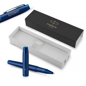 Parker IM Monochrome Blue korgiga pastapliiats graveeringuga Parker IM Monochrome Blue korgiga pastapliiats graveeringuga