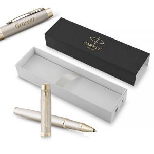 Parker IM Professionals Monochrome Champagne korgiga pastapliiats graveeringuga