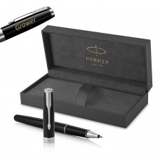 Parker Sonnet Black Lacquer CT tindipliiats (standardne osa) koos graveeringuga