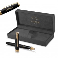 Parker Sonnet Matte Black GT tindipliiats koos graveeringuga