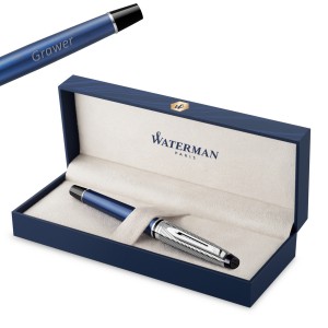 Waterman Expert Deluxe Metallic Blue CT korgiga pastapliiats – 2187682, graveeringuga