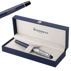 Waterman Expert L'Essence Du Blue korgiga pastapliiats graveeringuga