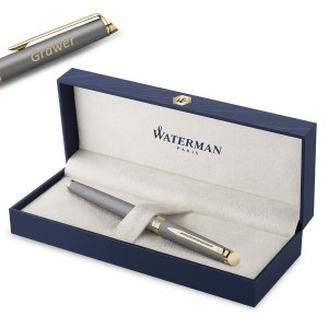 Waterman Hémisphère Stone Grey GT korgiga pastapliiats – 2217945, graveeringuga