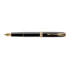 Parker Sonnet Black Lacquer GT täitesulepliiats (F terasest sulepea) koos graveeringuga