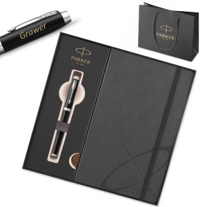 Parker IM Black CT täitesulepea (M) - 1931651 graveeringuga / Kingituskomplekt koos märkmikuga Parker IM Black CT täitesulepea (M) - 1931651 graveeringuga / Kingituskomplekt koos märkmikuga