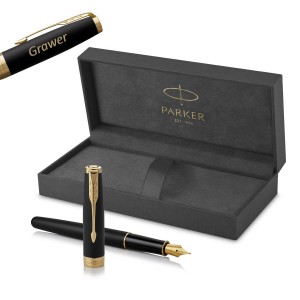 Parker Sonnet Matte Black GT (F) täitesulepe gravüüriga