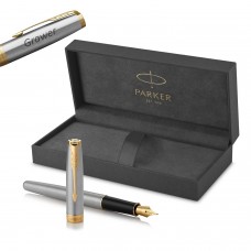 Parker Sonnet Stainless Steel GT (M) täitesulepe gravüüriga