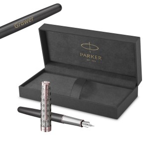 SONNET PREMIUM METAL & GREY PGT (F) 18K täitesulepliiats graveeringuga