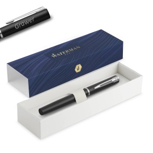 Waterman Allure/Graduate Black Matte CT (F) täitesulepe gravüüriga
