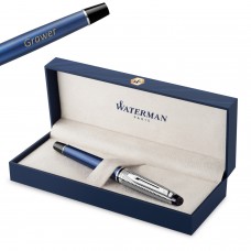 Waterman Expert Deluxe Metallic Blue CT (F) täitesulepe – 2187650, graveeringuga