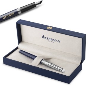 Waterman Hémisphère L'Essence Du Blue (F) täitesulepe gravüüriga