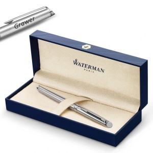 Waterman Hémisphere täitesulepliiats Steel CT (M) - S0920430 graveeringuga