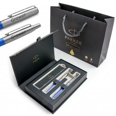 Parker Jotter Originals jõulukomplekt Sinine purskkaevupliiats graveeringuga Parker Jotter Originals jõulukomplekt Sinine purskkaevupliiats graveeringuga