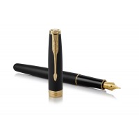 Parker Sonnet Matte Black GT (F) täitesulepliiats koos graveeringuga