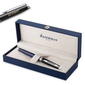 Waterman Hémisphère must-sinine korgiga pastapliiats graveeringuga Waterman Hémisphère must-sinine korgiga pastapliiats graveeringuga