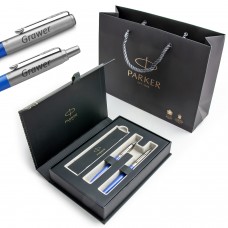 Parker Jotter Originals sinine täitesulepliiatsikomplekt elegantses kinkekarbis graveeringuga Parker Jotter Originals sinine täitesulepliiatsikomplekt elegantses kinkekarbis graveeringuga
