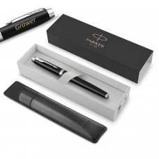 Parker IM Black CT täitesulepe komplekt (M) graveeringuga – 1931651 koos kottiga