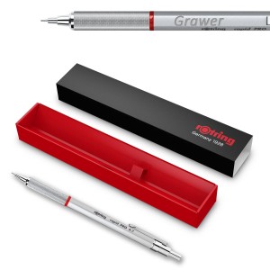 Rotring Rapid Pro Precision 0,7 hõbedane pliiats graveeringuga