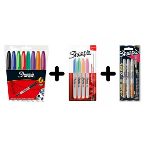 Sharpie Fine Metallic Pastel Marker Set 15 tk.