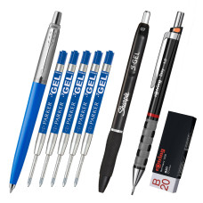 Zestaw Szkolny Parker Rotring Długopisy + Ołówki
