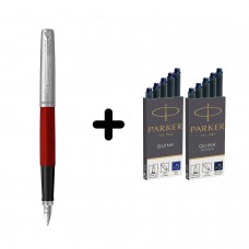 Parker Jotter Originals Red Täitepliiats + Parker tumesinine ja sinine padrunid
