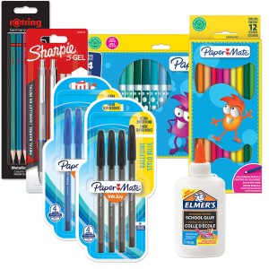 Komplekt S-GEL pliiatsid + Inkjoy pliiatsid + liim + pliiatsid + värvipliiatsid + markerid 2162644+1956711+1956714+2079101+2094214+2166490+2166508
