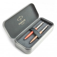 Parker Jotter Originals Coral and Beige pliiatsi kinkekomplekt metallkorpusega