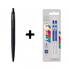 Parker Jotter XL Black BT Pastapliiats + Economy geeltäite sinisele pastapliiatsile, 2 tk.