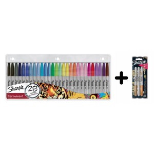 Sharpie Fine 28 värviline komplekt + Sharpie Metallic