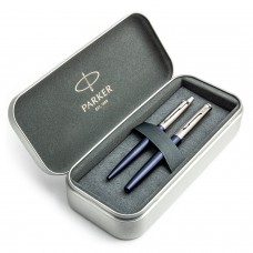 Parker Jotter Royal Blue CT täitesulepliiatsi ja pastapliiatsi komplekt metallkarbis