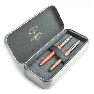 Parker Jotter Originals Coral ja Beige Pastapliiatsi kinkekomplekt metallkorpusega