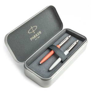 Parker Jotter Originals Coral ja Pearl Pastapliiatsi kinkekomplekt metallkorpusega