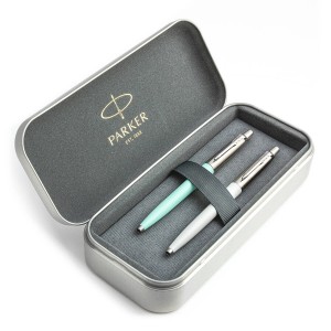 Parker Jotter Originals Mint ja Pearl Pastapliiatsi kinkekomplekt metallkorpusega Parker Jotter Originals Mint ja Pearl Pastapliiatsi kinkekomplekt metallkorpusega