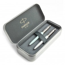 Parker Jotter Originals Pastel Blue ja Pearl Pastapliiatsi kinkekomplekt metallkorpusega Parker Jotter Originals Pastel Blue ja Pearl Pastapliiatsi kinkekomplekt metallkorpusega
