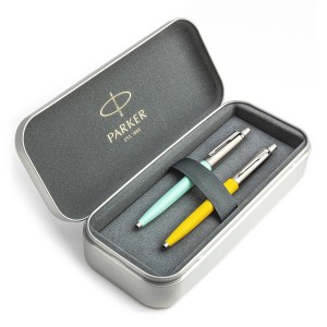Parker Jotter Originals Mint ja Yellow Pastapliiatsi kinkekomplekt metallkorpusega Parker Jotter Originals Mint ja Yellow Pastapliiatsi kinkekomplekt metallkorpusega
