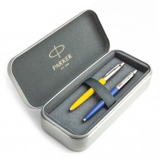 Parker Jotter Originals Yellow ja Blue Pastapliiatsi kinkekomplekt metallkorpusega Parker Jotter Originals Yellow ja Blue Pastapliiatsi kinkekomplekt metallkorpusega