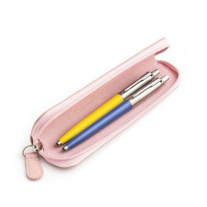 Parker Jotter Originals Yellow ja Blue Pastapliiatsi kinkekomplekt roosa ümbrisega