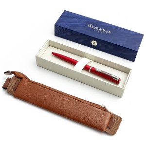 Waterman Allure Red Pastapliiatsi komplekt pruuni värvi korpusega