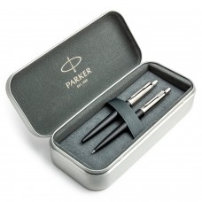 Parker Jotter Bond Street Black CT kuulipliiatsi ja pliiatsi komplekt metallkarbis