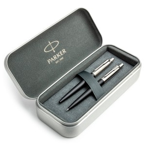Parker Jotter Bond Street Black CT kuulipliiatsi ja pliiatsi komplekt metallkarbis Parker Jotter Bond Street Black CT kuulipliiatsi ja pliiatsi komplekt metallkarbis